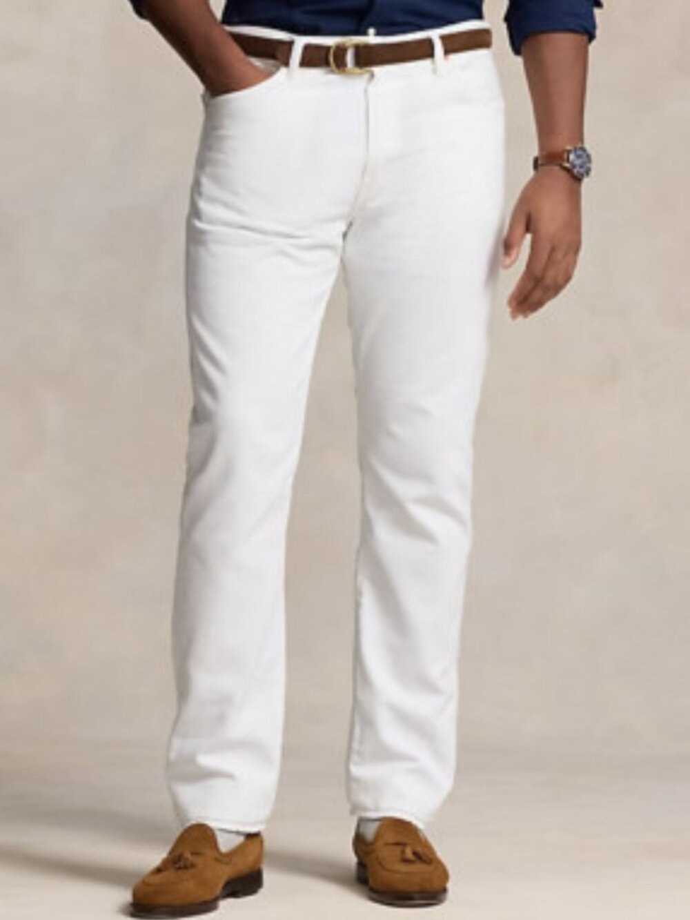 Polo Ralph Lauren Varick Slim Straight Jean WHITE SIZE 40 X 30 NWOT 109